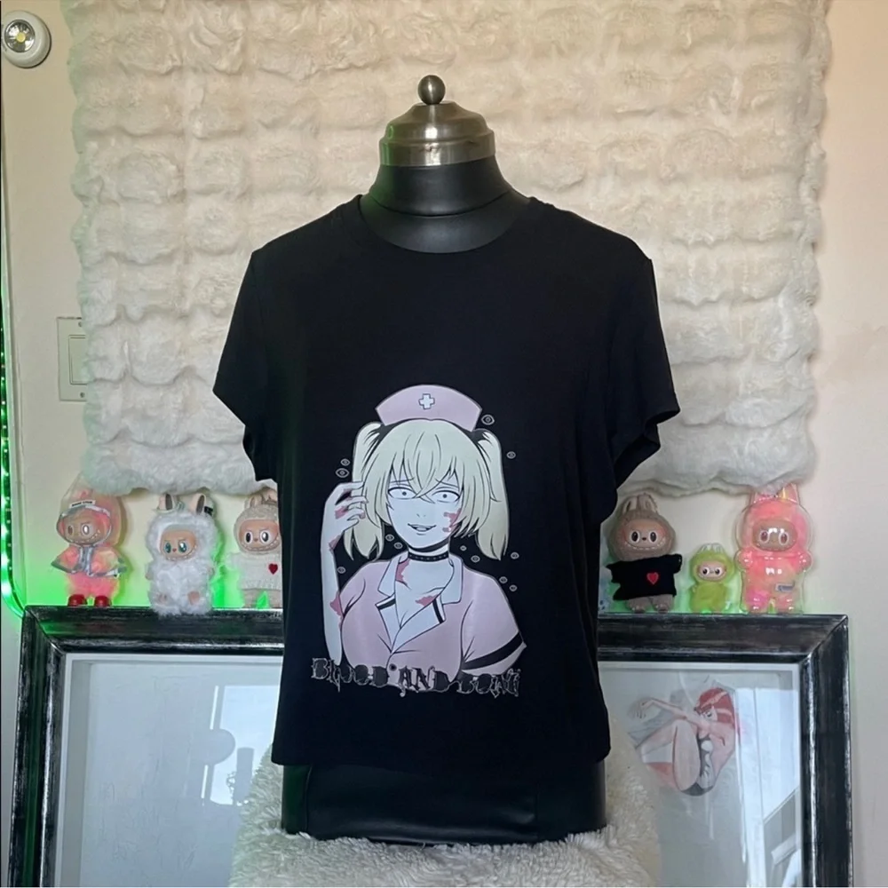 Anime Eyes Decal Sticker t shirt iron on print NWT